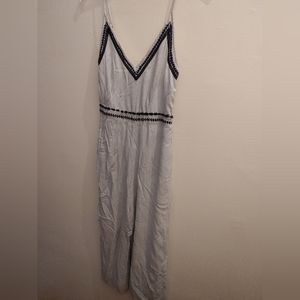 Striped sleeveless jumpsuit